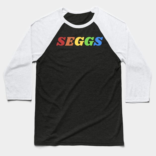 Seggs Seggys Segg Time (gross) Baseball T-Shirt by BobaPenguin
